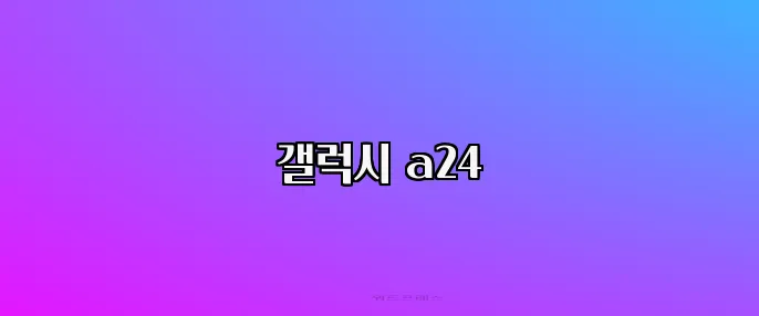 갤럭시 a24