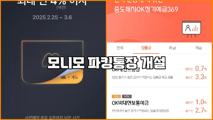 모니모 파킹통장 개설