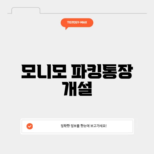 모니모 파킹통장 개설