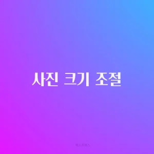 사진 크기 조절