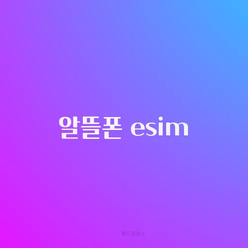 알뜰폰 esim