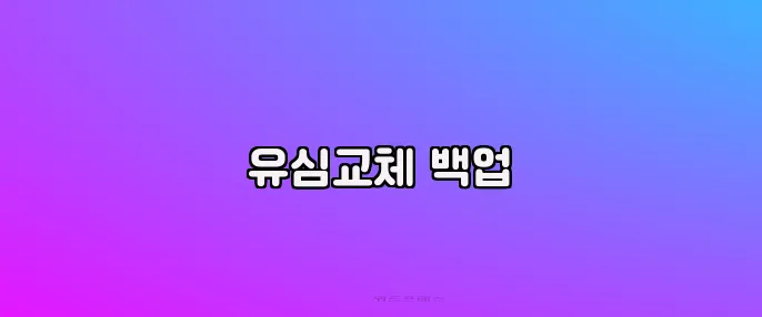 유심교체 백업