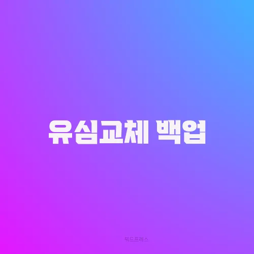 유심교체 백업
