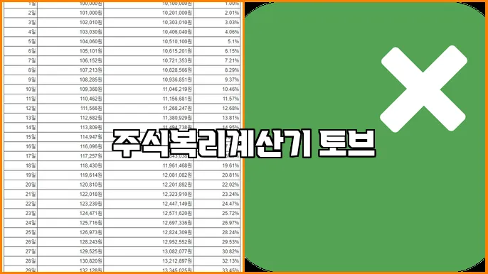주식복리계산기 토브