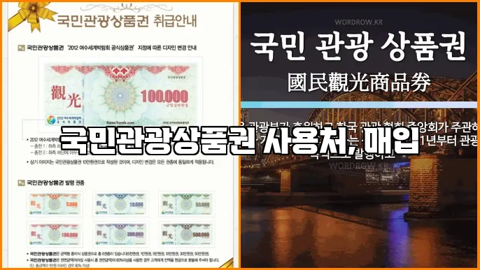 국민관광상품권 사용처, 매입