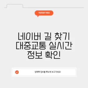 네이버 길 찾기 대중교통 실시간 정보 확인