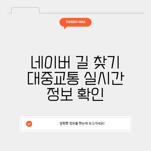 네이버 길 찾기 대중교통 실시간 정보 확인