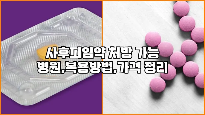 사후피임약 처방 가능 병원,복용방법,가격 정리