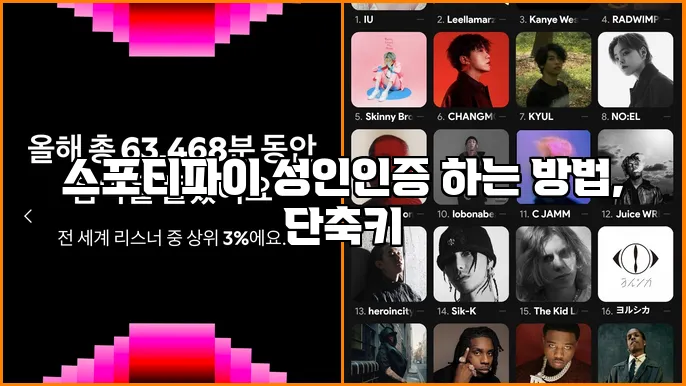 스포티파이 성인인증 하는 방법, 단축키