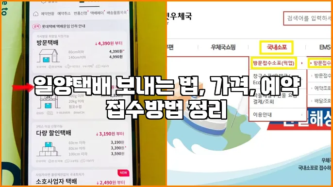 일양택배 보내는 법, 가격, 예약 접수방법 정리