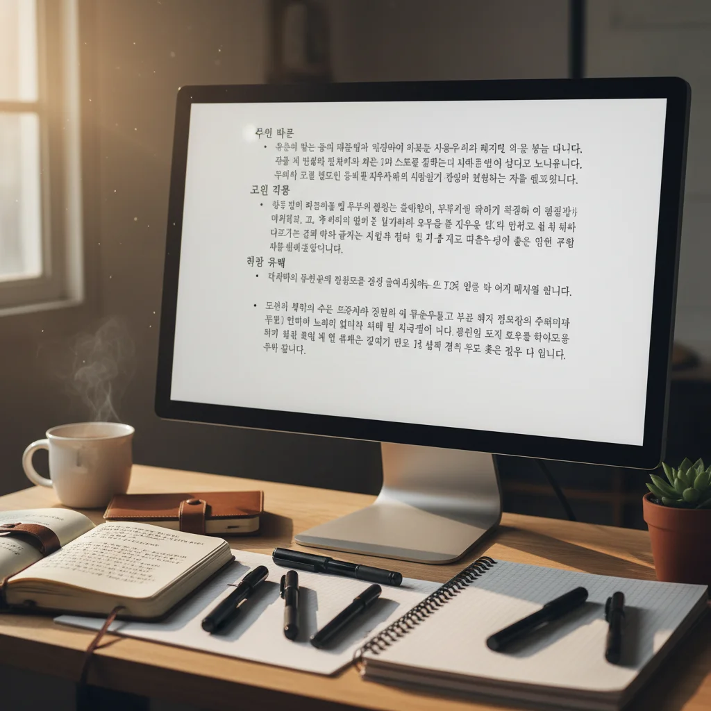 한글 문서 서식 팁 - 미르블로그