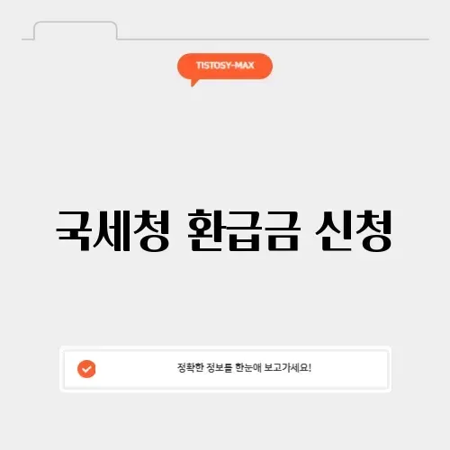 국세청 환급금 신청