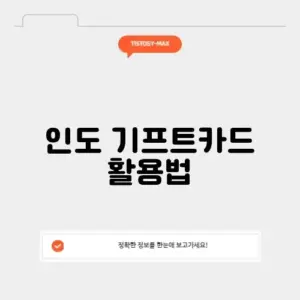 유튜브 인도 기프트카드
