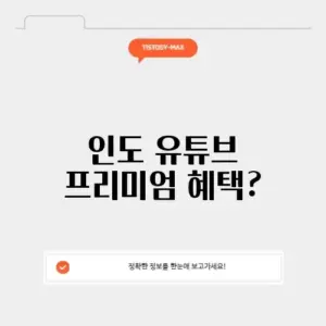 유튜브 프리미엄 인도 기프트카드