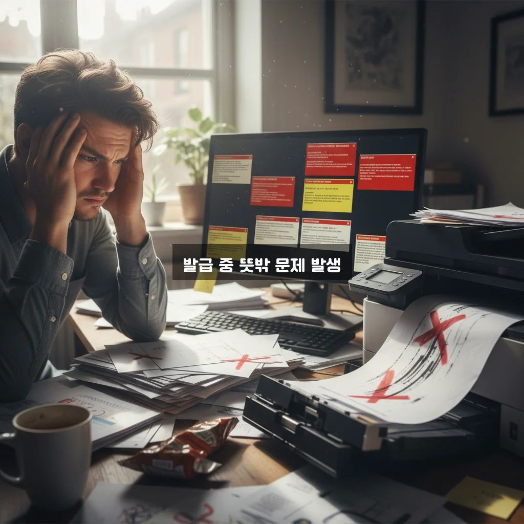 가족관계증명서 발급 오류 및 프린터 미지원 관련 이미지 1