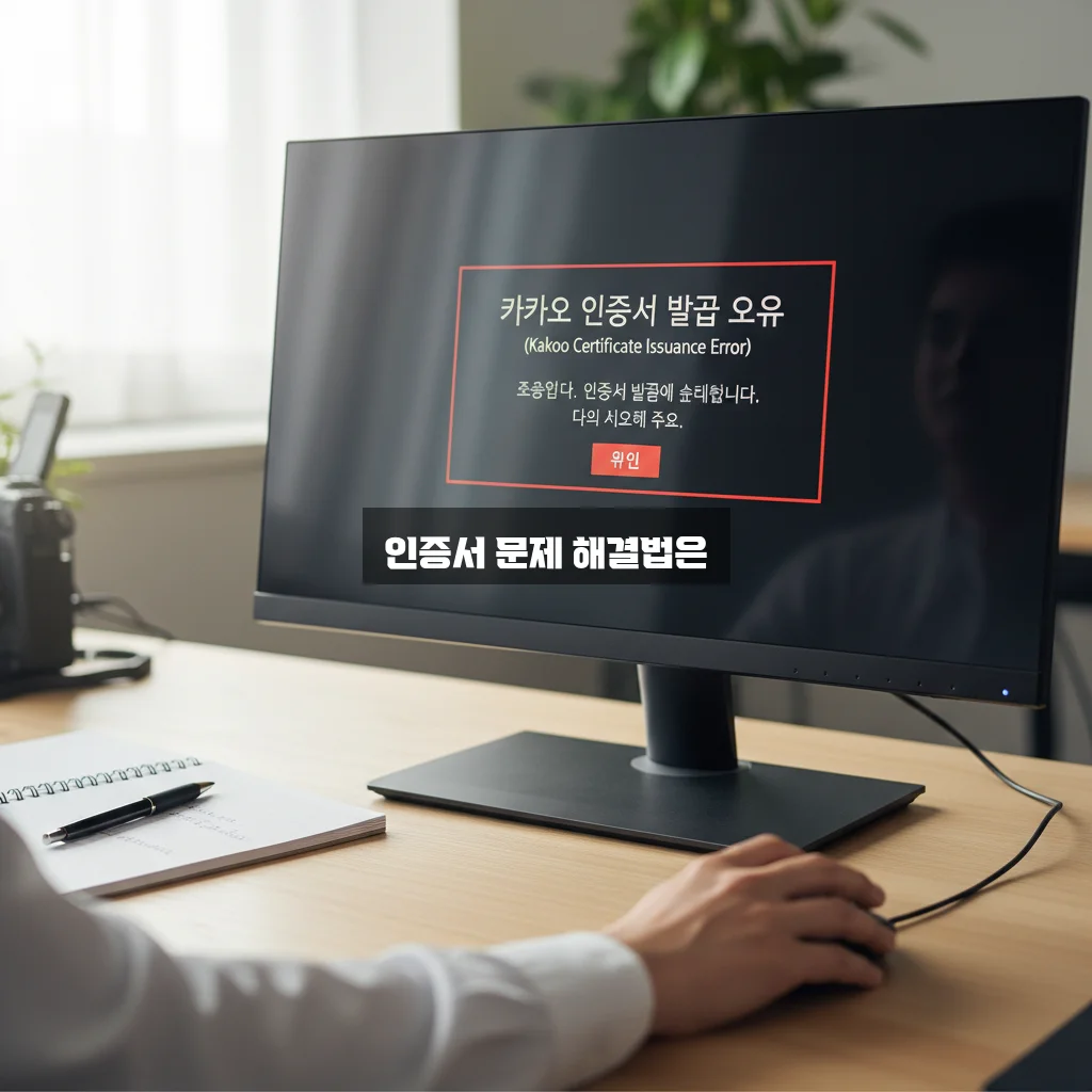 카카오 인증서 발급 오류 및 비밀번호 찾기 관련 이미지 2