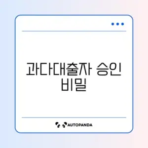 모바일 소액대출 기대출 과다자 승인 사례