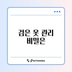 검은 옷 먼지 안 붙게 세탁