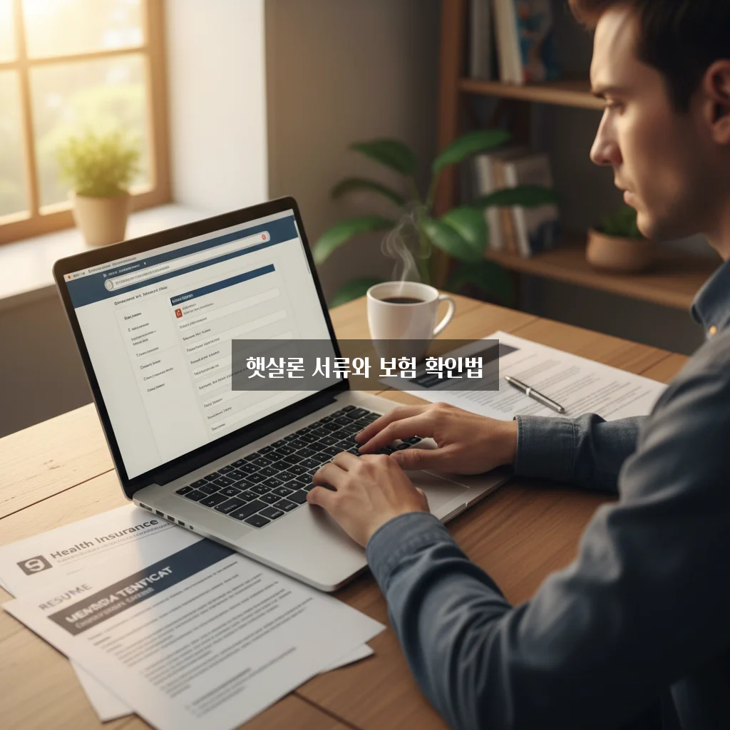 근로자 햇살론 온라인 신청 서류 및 건강보험 득실확인서 관련 이미지 2