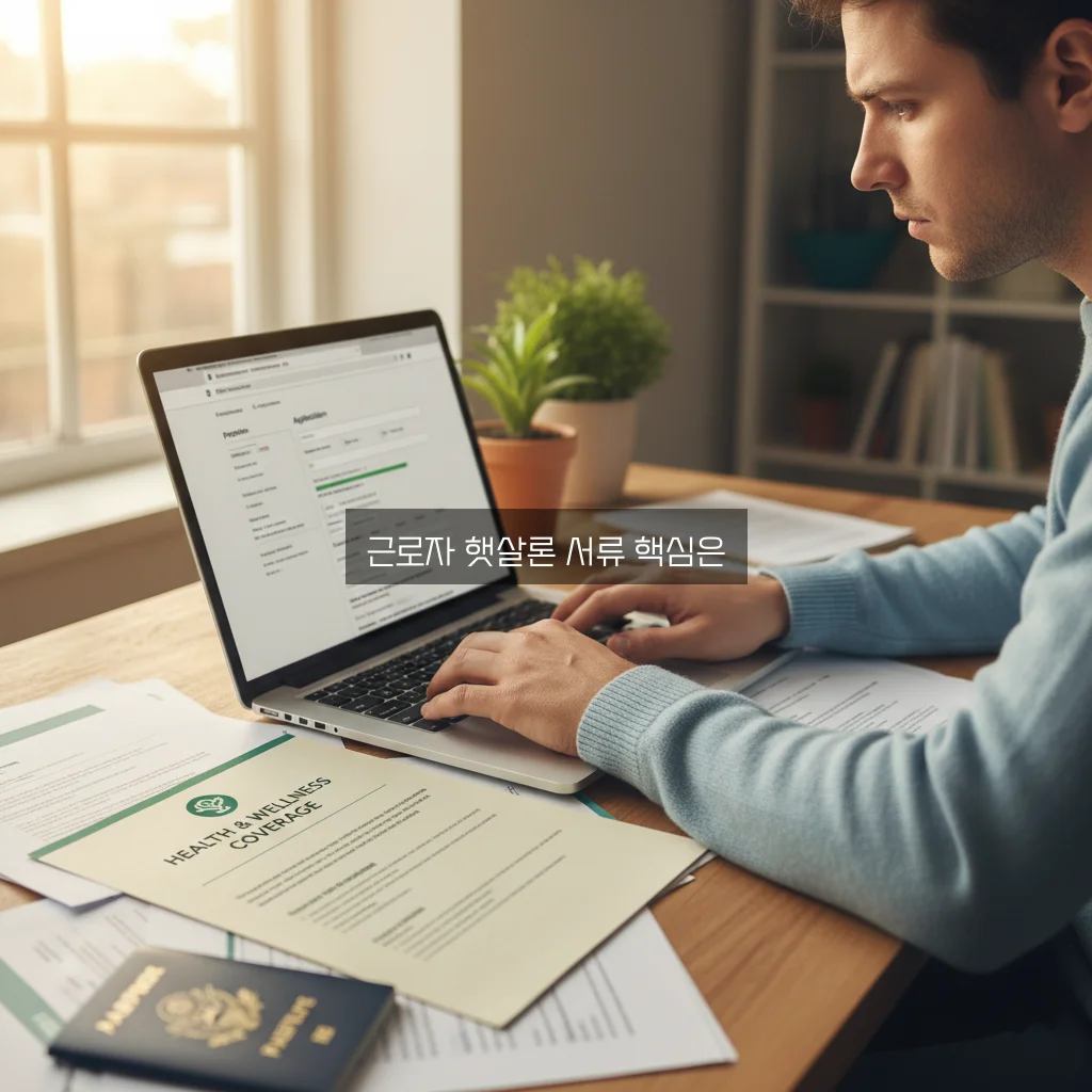 근로자 햇살론 온라인 신청 서류 및 건강보험 득실확인서 관련 이미지 3