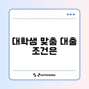 대학생 비상금대출 300만원 가능한 곳 추천