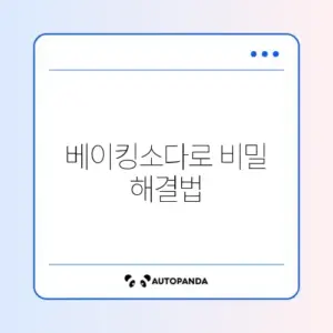 탄 냄비 닦는 법 (베이킹소다)