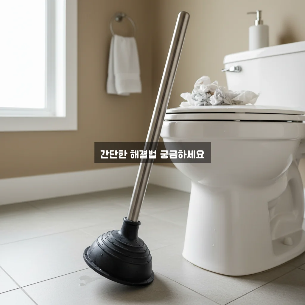변기 막혔을 때 뚫는 법 관련 이미지 1