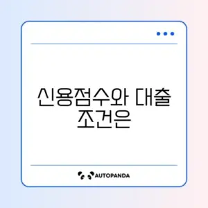 대구은행 쓰담쓰담 대출 신용점수 컷 및 후기
