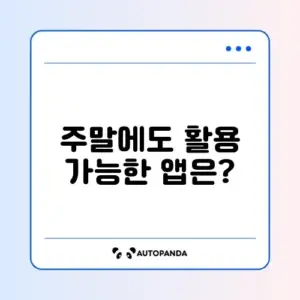 주말 대출 가능한 모바일 앱 추천 리스트