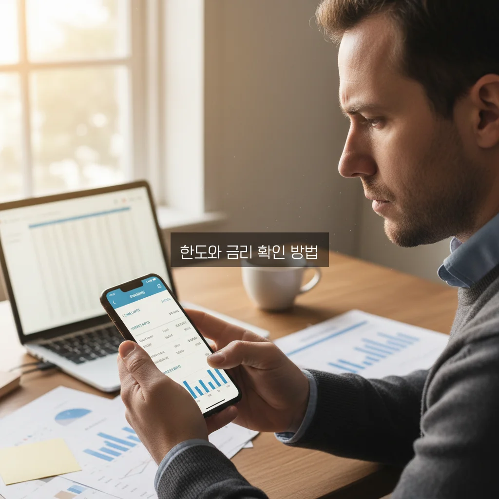 하나은행 원큐 비상금대출 한도 조회 및 금리 관련 이미지 1