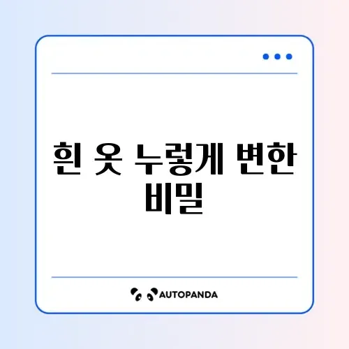 흰 옷 누런 때 제거 (과탄산소다) 썸네일