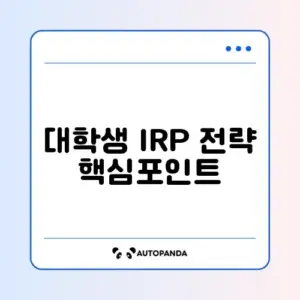 대학생을 위한 IRP 비교와 분산투자 완벽 가이드 알아보기