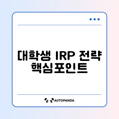 대학생을 위한 IRP 비교와 분산투자 완벽 가이드 알아보기 썸네일