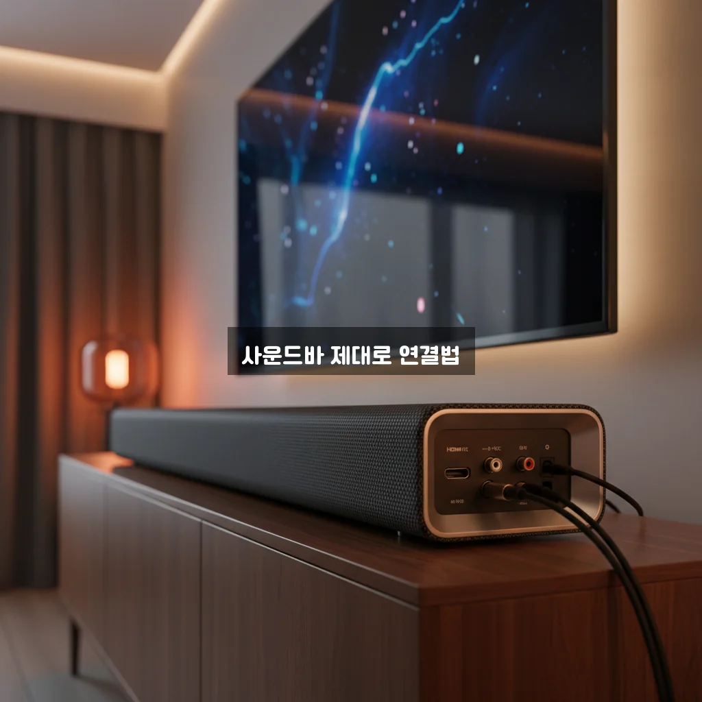 가성비 사운드바 TV 연결 방법 및 음질 향상 설정 관련 이미지 1