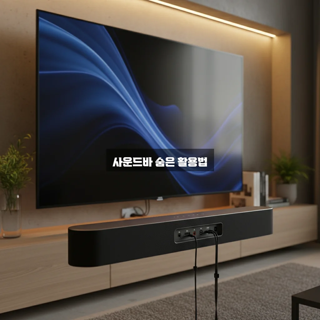 가성비 사운드바 TV 연결 방법 및 음질 향상 설정 관련 이미지 2
