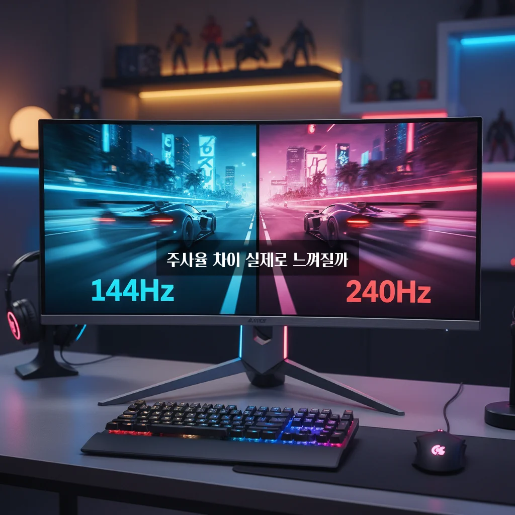 게이밍 모니터 144Hz 240Hz 차이 체감 후기 및 선택 기준 관련 이미지 3