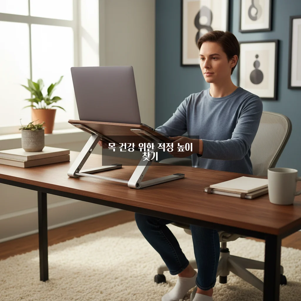 노트북 거치대 거북목 예방을 위한 높이 조절 추천 관련 이미지 1