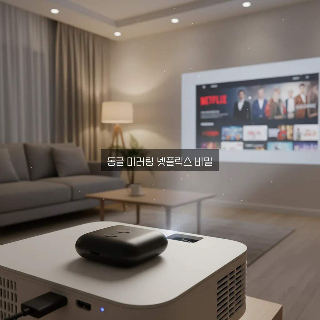 빔프로젝터 미러링 동글 사용법 및 넷플릭스 재생 해결 관련 이미지 3