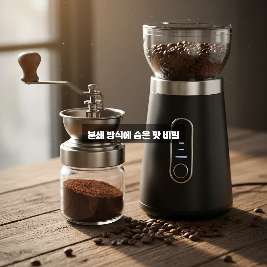 커피 그라인더 수동 vs 전동 맛 차이 및 관리법 관련 이미지 1