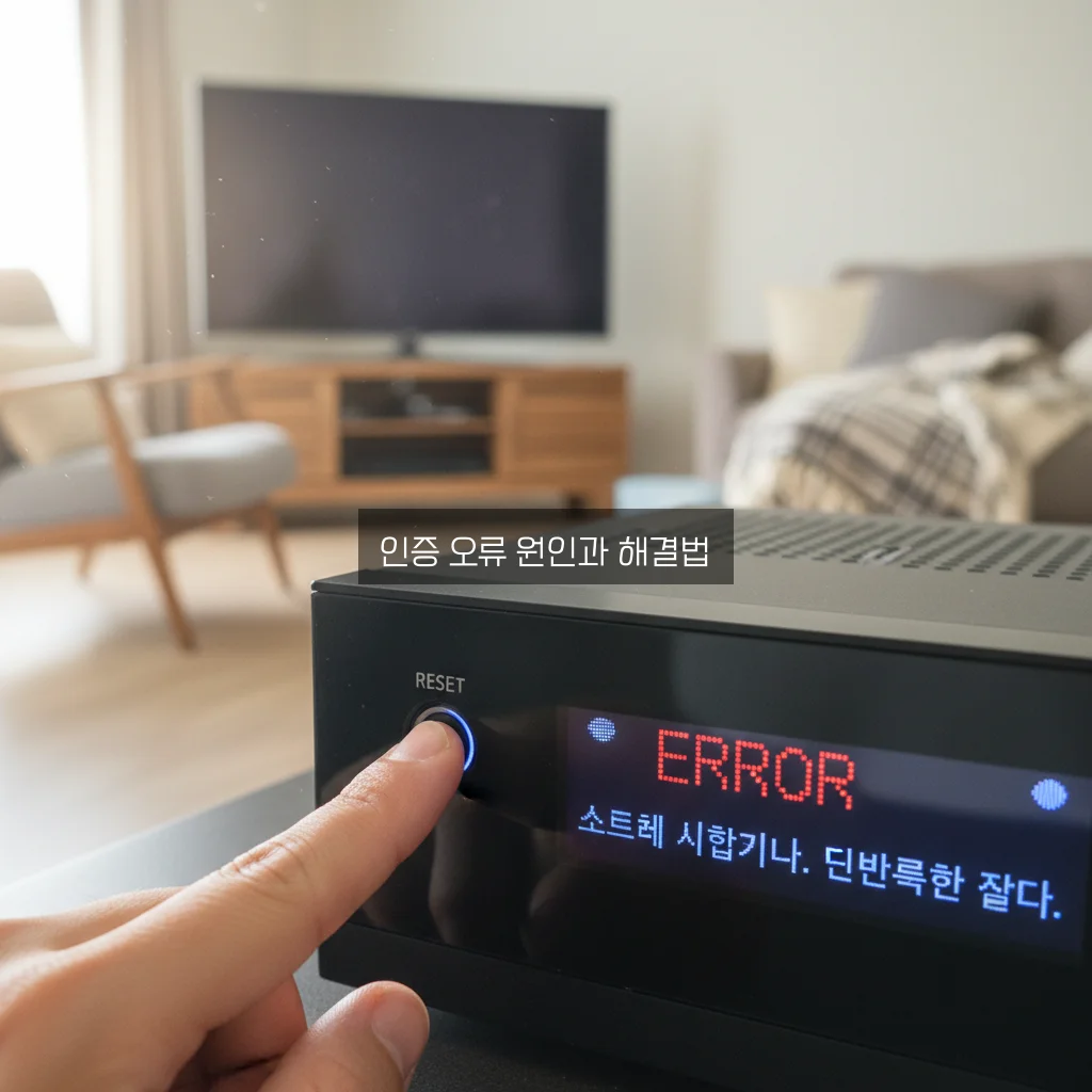 SK 브로드밴드 셋톱박스 인증 실패 및 리셋 관련 이미지 1