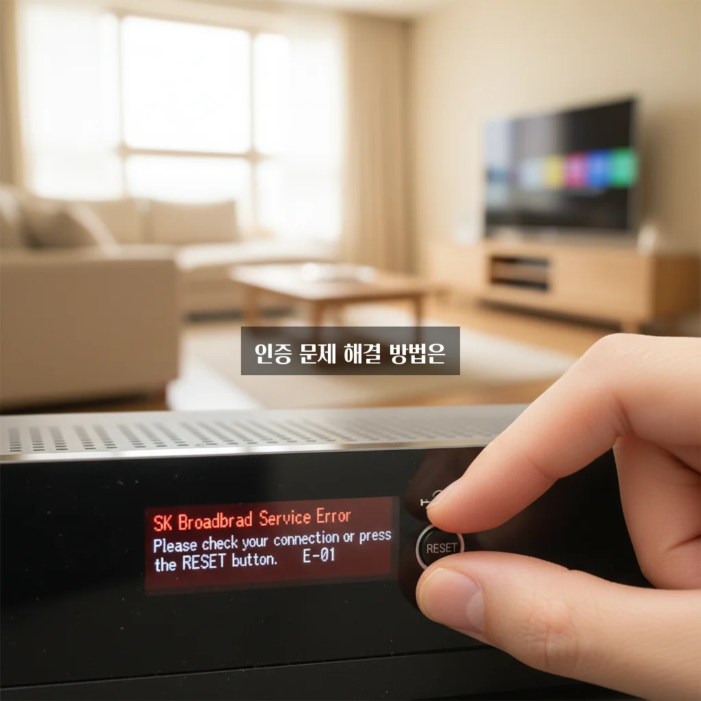 SK 브로드밴드 셋톱박스 인증 실패 및 리셋 관련 이미지 3
