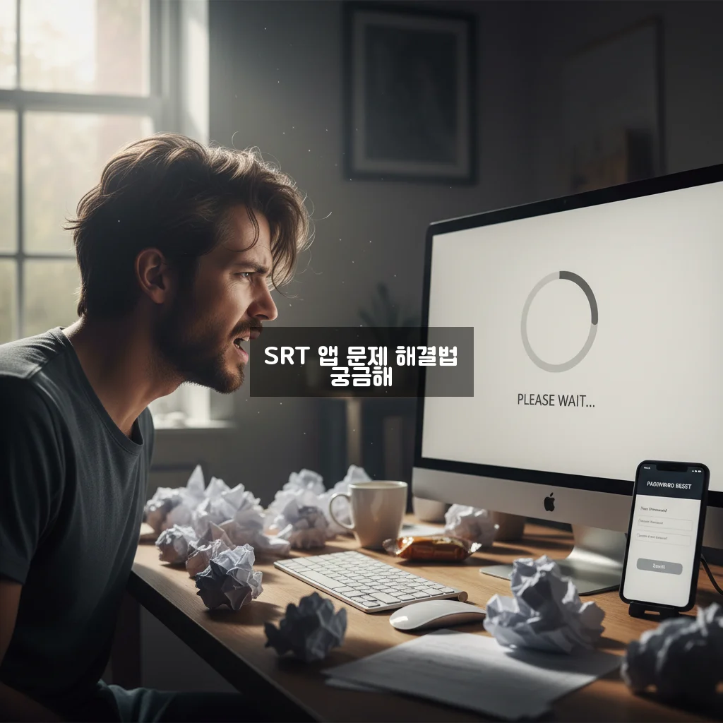 SRT 앱 로그인 무한 로딩 및 비밀번호 찾기 오류 관련 이미지 1