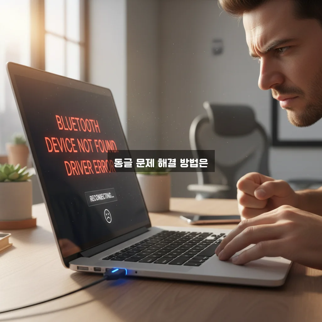 블루투스 동글 드라이버 오류 및 장치 제거 실패 관련 이미지 1