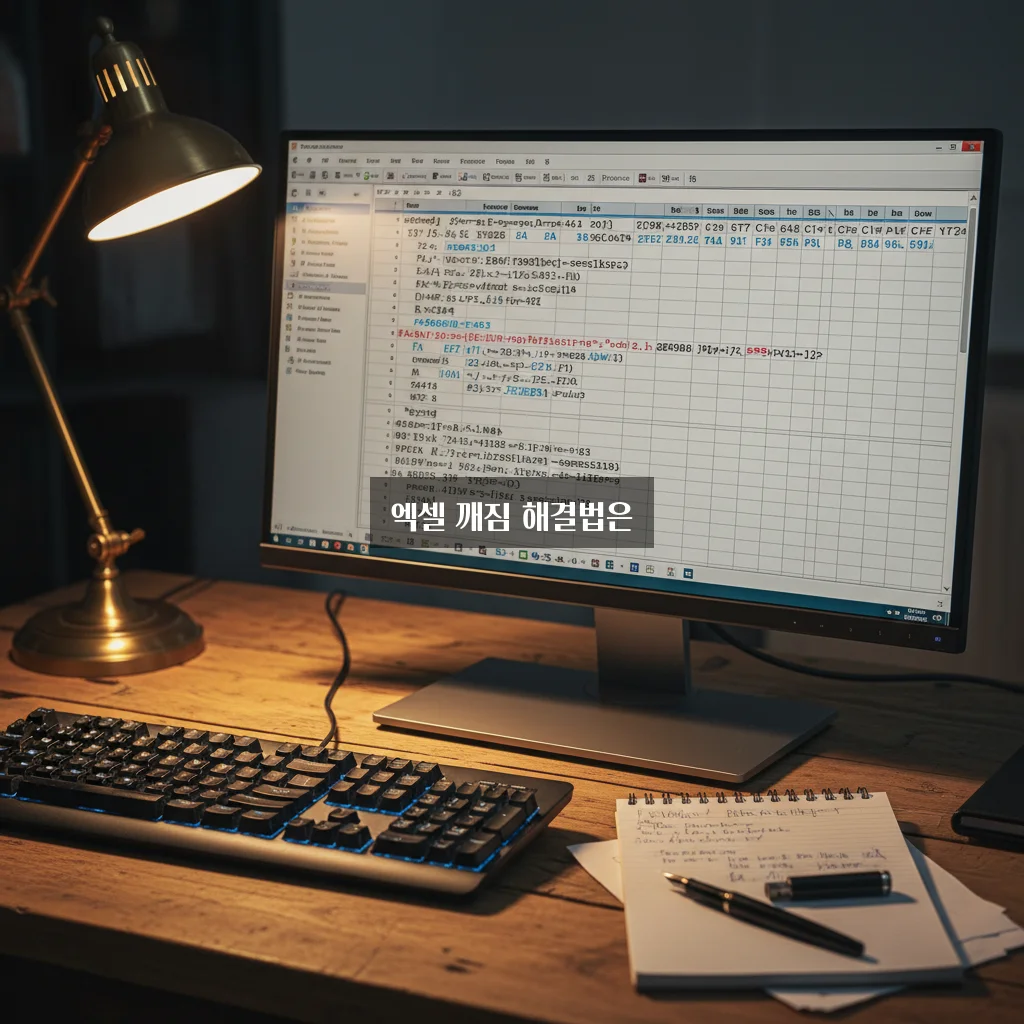 엑셀 CSV 파일 열면 글자 깨짐 (메모장 인코딩 변경) 관련 이미지 1