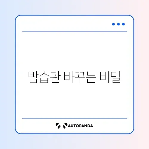 야식 끊는 효과적인 방법과 습관 개선 가이드 알아보기 썸네일